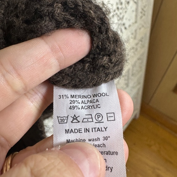 Robert Talbott Made In Italy Brown Textured Wool Alpaca Blend Sweater Vest Sz M - Picture 6 of 6